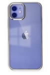 Apple iPhone 12 Kılıf Element Silikon - Gümüş