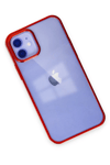 Apple iPhone 12 Kılıf Element Silikon - Kırmızı