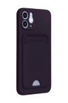 Apple iPhone 12 Kılıf Kelvin Kartvizitli Silikon - Derin Mor