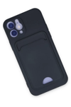 Apple iPhone 12 Kılıf Kelvin Kartvizitli Silikon - Lacivert