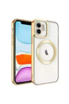 Apple iPhone 12 Kılıf Kross Magneticsafe Kapak - Gold