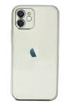 Apple iPhone 12 Kılıf Lensli Silikon - Gümüş