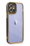 Apple iPhone 12 Kılıf Liva Lens Silikon - Siyah