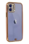 Apple iPhone 12 Kılıf Liva Taşlı Silikon - Pembe