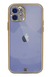 Apple iPhone 12 Kılıf Liva Taşlı Silikon - Beyaz