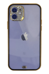 Apple iPhone 12 Kılıf Liva Taşlı Silikon - Siyah