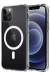 Apple iPhone 12 Kılıf Magneticsafe Şeffaf Silikon - Şeffaf