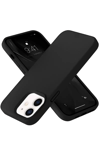Apple iPhone 12 Kılıf Nano içi Kadife Silikon- Siyah