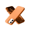 Apple iPhone 12 Kılıf Nano içi Kadife Silikon - Turuncu