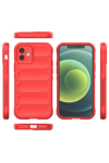 Apple iPhone 12 Kılıf Optimum Silikon - Kırmızı