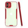 Apple iPhone 12 Kılıf Platin Silikon - Kırmızı