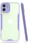 Apple iPhone 12 Kılıf Platin Silikon - Lila