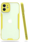 Apple iPhone 12 Kılıf Platin Silikon - Sarı
