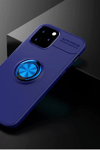 Apple iPhone 12 Kılıf Range Yüzüklü Silikon - Mavi