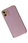 Apple iPhone 12 Kılıf Volet Silikon - Mor