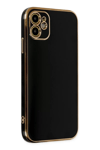 Apple iPhone 12 Kılıf Volet Silikon - Siyah