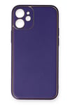 Apple iPhone 12 Mini Kılıf Coco Deri Silikon Kapak - Mor