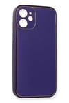 Apple iPhone 12 Mini Kılıf Coco Deri Silikon Kapak - Mor