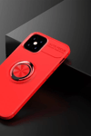 Apple iPhone 12 Mini Kılıf Range Yüzüklü Silikon - Kırmızı