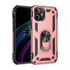 Apple iPhone 12 Mini Kılıf Sofya Yüzüklü Silikon Kapak - Rose