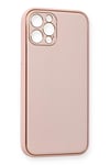 Apple iPhone 12 Pro Kılıf Coco Deri Silikon Kapak - Pembe