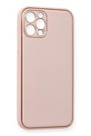 Apple iPhone 12 Pro Kılıf Coco Deri Silikon Kapak - Pembe