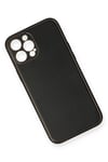 Apple iPhone 12 Pro Kılıf Coco Deri Silikon Kapak - Siyah