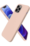 Apple iPhone 12 Pro Kılıf First Silikon - Pudra