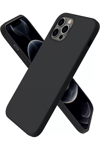 Apple iPhone 12 Pro Kılıf First Silikon - Siyah