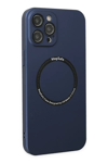 Apple iPhone 12 Pro Kılıf Jack Magneticsafe Lens Silikon - Lacivert