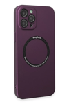 Apple iPhone 12 Pro Kılıf Jack Magneticsafe Lens Silikon - Mürdüm