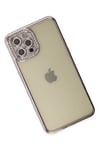 Apple iPhone 12 Pro Kılıf Joke Taşlı Silikon - Mor