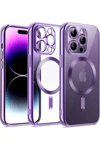 Apple iPhone 12 Pro Kılıf Kross Magneticsafe Kapak - Mor