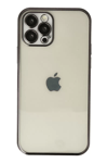 Apple iPhone 12 Pro Kılıf Lensli Silikon - Siyah