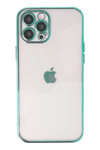Apple iPhone 12 Pro Kılıf Lensli Silikon - Yeşil
