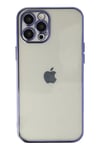 Apple iPhone 12 Pro Kılıf Lensli Silikon - Mor