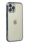 Apple iPhone 12 Pro Kılıf Lensli Silikon - Lacivert
