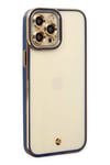 Apple iPhone 12 Pro Kılıf Liva Lens Silikon - Mavi