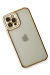 Apple iPhone 12 Pro Kılıf Liva Lens Silikon - Beyaz