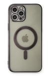 Apple iPhone 12 Pro Kılıf Magneticsafe Lazer Silikon - Siyah