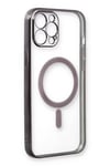Apple iPhone 12 Pro Kılıf Magneticsafe Lazer Silikon - Siyah