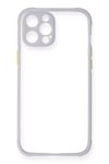 Apple iPhone 12 Pro Kılıf Miami Şeffaf Silikon - Lila
