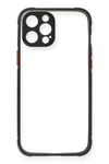 Apple iPhone 12 Pro Kılıf Miami Şeffaf Silikon - Siyah