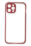 Apple iPhone 12 Pro Kılıf Miami Şeffaf Silikon - Fuşya