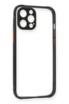 Apple iPhone 12 Pro Kılıf Miami Şeffaf Silikon - Siyah