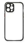 Apple iPhone 12 Pro Kılıf Miami Şeffaf Silikon - Siyah