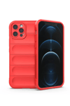 Apple iPhone 12 Pro Kılıf Optimum Silikon - Kırmızı