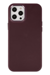 Apple iPhone 12 Pro Max Kılıf Asya Deri Silikon - Mürdüm