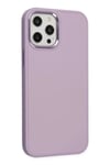 Apple iPhone 12 Pro Max Kılıf Asya Deri Silikon - Lila