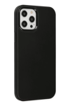 Apple iPhone 12 Pro Max Kılıf Asya Deri Silikon - Siyah